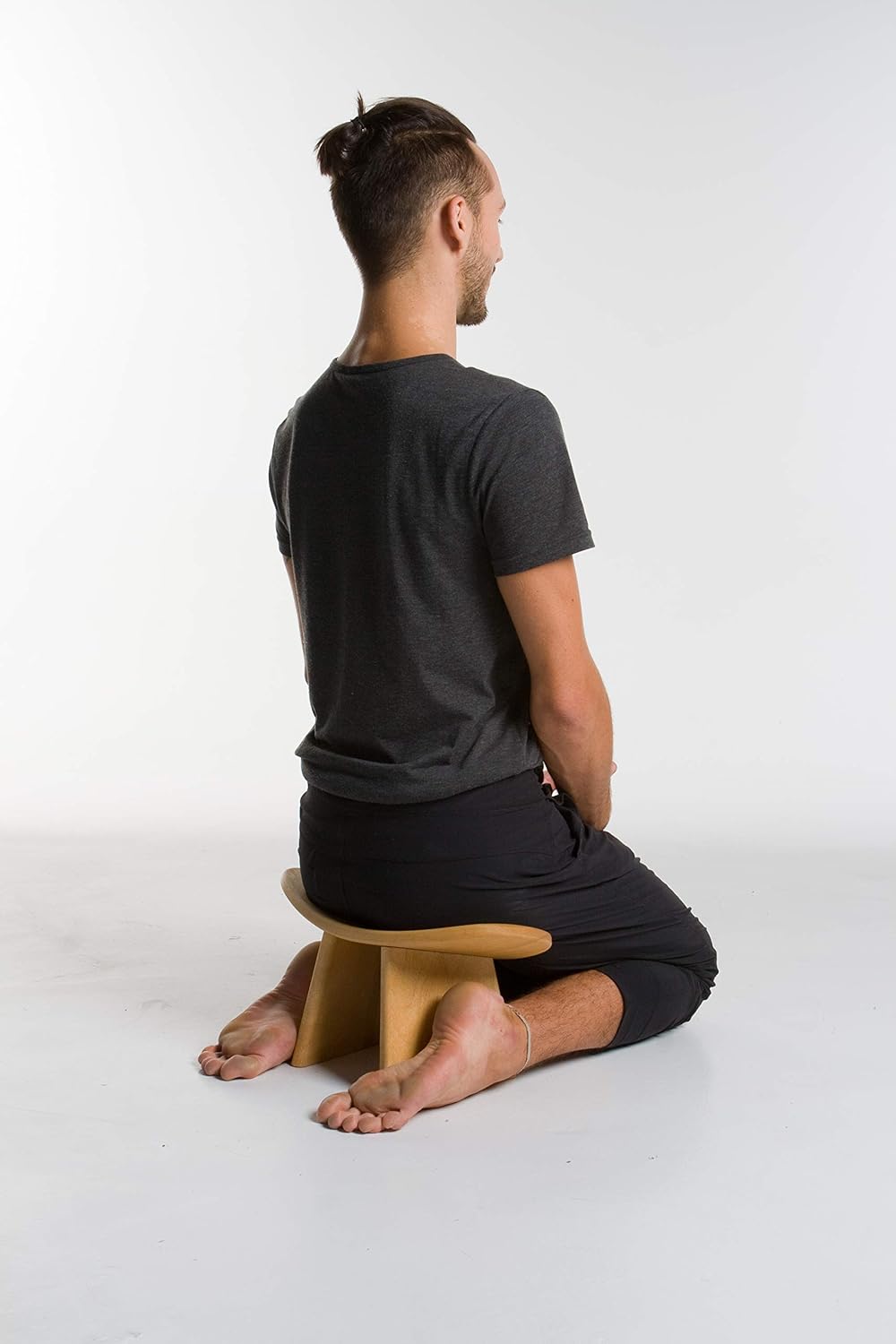 Meditation Bench IKUKO Basic, Preassembled Version, Solid Wood, Locally Handmade Eco Friendly Wooden Kneeling Ergonomic Seiza Seat, Prana Yoga