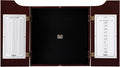 Viper Hudson Solid Wood Cabinet for Sisal/Bristle Steel Tip Dartboard with Dry Erase Scoreboard and Out-Chart, Mahogany Finish