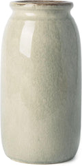 VICTOR & TERESA Rustic Large Green Vase for Home Decor, 10'' Tall Ceramic Vases for Flowers, Farmhouse Decorative Vases for Pampas Grass, Table, Mantel, Living Room, Centerpieces
