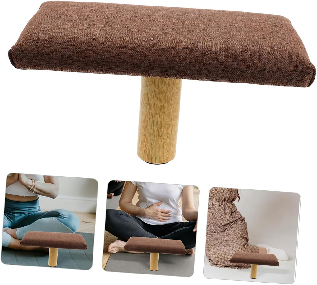 Stool with Cushion, Wooden Bench for Posture Support, Small Size Suitable Under 150cm Height, Seiza Prayer Bench for Home, Office, and Relaxation