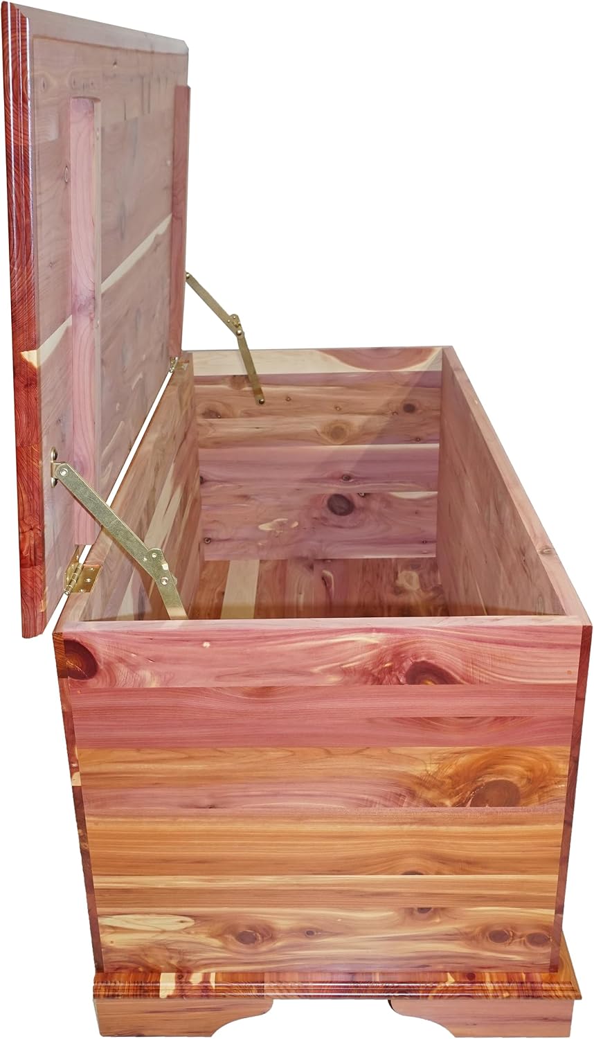 DutchCrafters Rustic Solid Wood Natural Wooden Cedar Chest, Aromatic Cedar Scent - Linen Blanket Storage Chest, Clothes Storage Trunk, End of Bed Storage Bench - Amish Made in USA (42" Width)