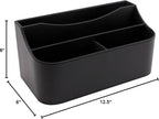 Realspace® Faux Leather Desk Valet, Black