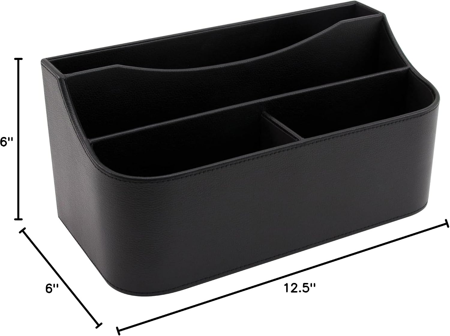 Realspace® Faux Leather Desk Valet, Black