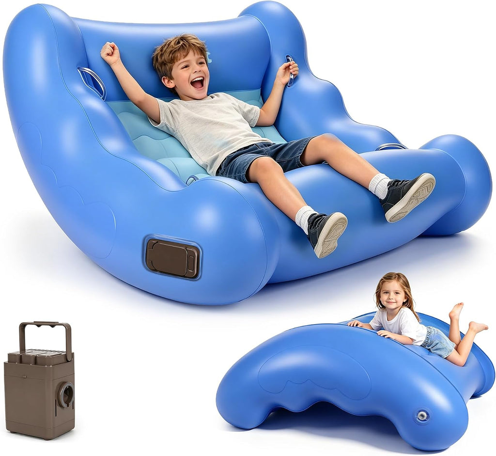 JoyCat Inflatable Sensory Rocking Chair for Kids, Calming Sensory Seat | Inflatable sensory chair positioned for kids' calm corners and flexible seating; verify size and included pump before launch.