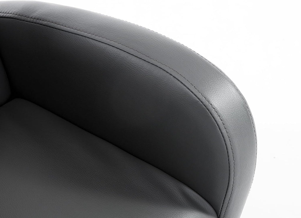 Sofa Rocking Chair with Side Pocket, PU Leather Toddler Armchair for Children Grey