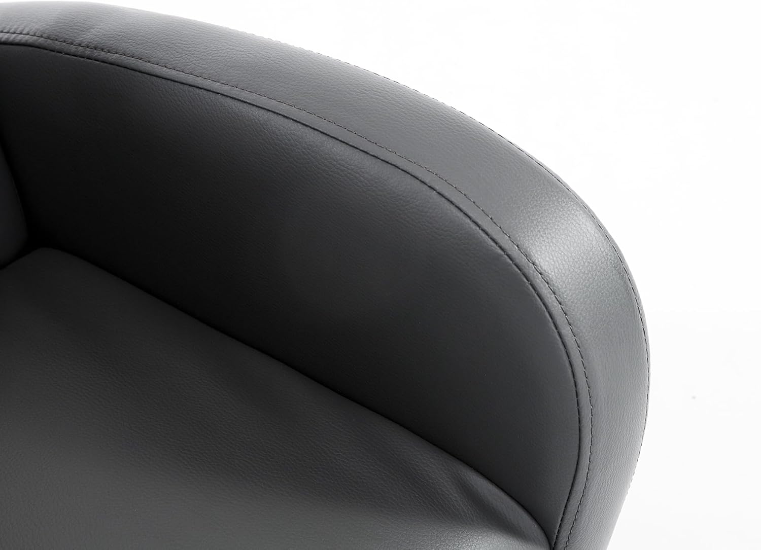 Sofa Rocking Chair with Side Pocket, PU Leather Toddler Armchair for Children Grey