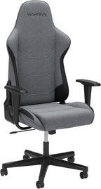 Respawn 110 Ergonomic Gaming Chair - Reclining Office Video Game Swivel Chair with Lumbar Support, Headrest, Heavy Duty, High Back, Racing Style Gaming Recliner Seat for Computer Gamer - Gray Fabric