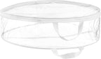 Whitmor Clear Wreath Storage Container with Tear Resistant PE Material, 30" Christmas Storage Bag with Reinforced Handle and Zipper for Artificial Wreath, Garland and Holiday Decor Organization