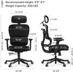 EUREKA ERGONOMIC Axion Gaming Chair, Gamer Chair with Adjustable Lumbar Support, Ergonomic Mesh Gaming Chair with Breathable Backrest, Comfortable High Back Game Chair for Adults, Black & Grey