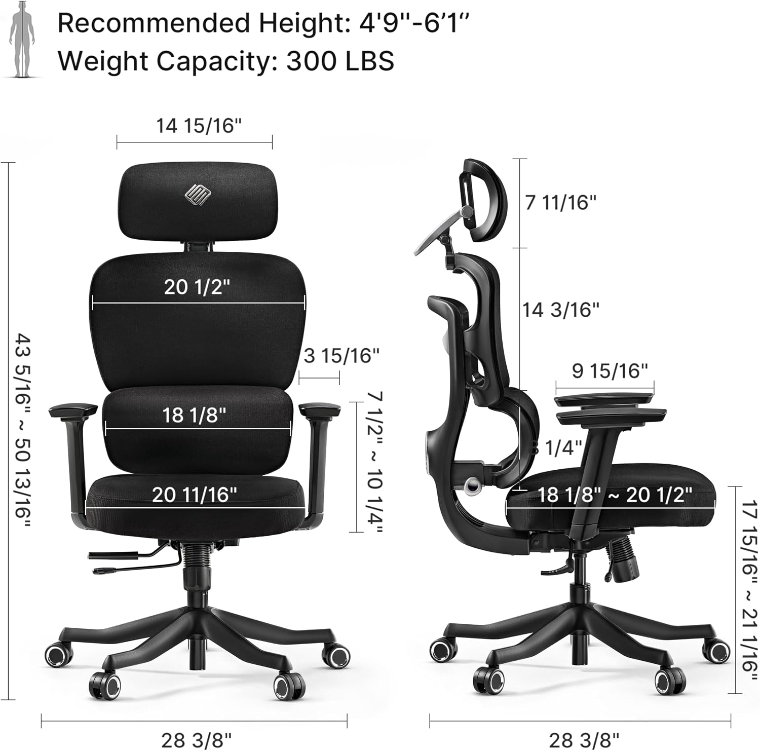 EUREKA ERGONOMIC Axion Gaming Chair, Gamer Chair with Adjustable Lumbar Support, Ergonomic Mesh Gaming Chair with Breathable Backrest, Comfortable High Back Game Chair for Adults, Black & Grey