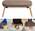 Meditation Prayer Bench, Portable Foldable & 5° Ergonomic Tilt Kneeling Meditation Yoga Stool with Cushion & Carry Bag for Home/Studio/Gym, Bamboo & Velvet Kneeling Stools (Coffee)