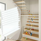 Vibeo Anti-Fall Floating Stairs Gap Blockers, 6 7 8 in High Under Couch Bottom Gap Filler, Clear L-Shaped Toy Blocker Guards for Sofa, Bed, Cabinet(6x31in (15x80cm))