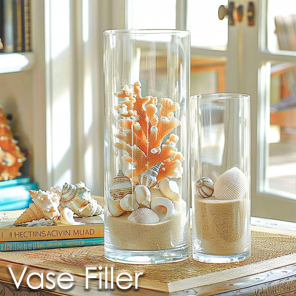 HappyFiller Natural Play Sand Coarse Silica Sand Vase Filler Unity Sand for Crafts,Wedding Ceremony,Sandbox,Home Decoration,2 LB