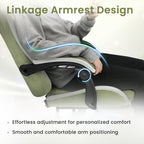 N-GEN GAMING Gaming Chair Video Game Computer Office Desk Use Ergonomic Reclining Backrest Adjustable Armrests Lumbar Support Footrest High Density Foam Breathable Fabric Heavy Duty Base (Green)