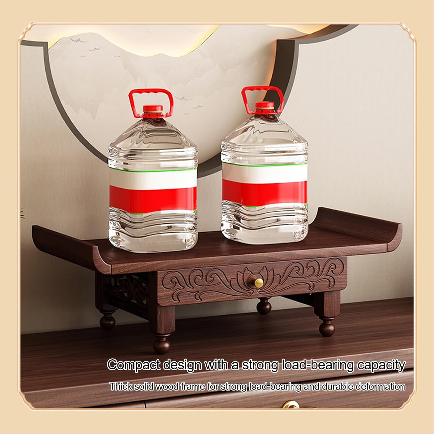 Buddhist Prayer Altar, Wall Hanging Offering Table for Home Decor and Spiritual Activities, Ideal for Living Room and Bedroom