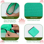 3Packs Repotting Mat, 26.8x26.8 Inch Thickened High Density PE Waterproof Gardening Tray for Plant Transplanting, Portable Foldable Potting Soil Mat with Storage Bag for Indoor Outdoor Plant Care