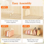 Lifewit Purse Organizer for Closet, Clear Handbags Storage Organizer, Adjustable Clutch Purse Storage Organizer Holder for Closet, 2 Pack Bookshelf Dividers for Sweater in Bedroom 35 x 24 cm/14 × 9.5"
