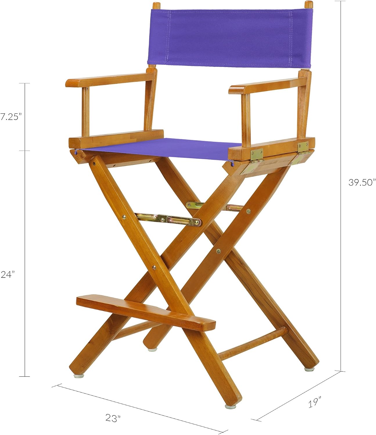 Casual Home 220-05/021-41 Honey Oak Director Chair 24" - Counter Height OakFrame/Purple Canvas