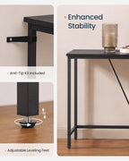 SONGMICS HOME Entryway Console Table, Behind Couch Table, for Living Room, Bedroom, Easy Assembly, Dark Gray