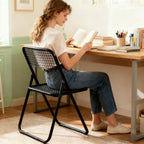 JPBSTO 12 Pack Folding Chair,Balck Color,Single Piece,Foldable Space - Saving Design for Indoor/Outdoor Use
