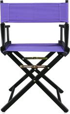 Casual Home 200-02/021-41 18" Black Frame-Purple Canvas Director Chair Classic Height, BlackFrame