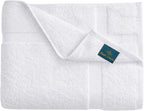Pearl Linens Pack of 6 100% Cotton Bath Mat Towels, 20x30 inches, Soft & Absorbent Floor Towels for Bathroom, Not Bathroom Rugs, After Shower Mat, 687 GSM, Machine Washable, Airbnb Essentials, White