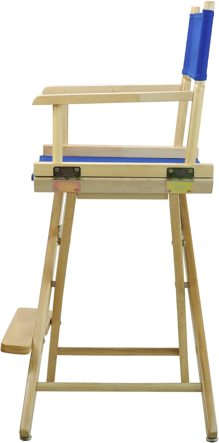 Casual Home 24" Director's Chair Natural Frame with Royal Blue Canvas, Counter Height