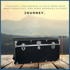 Traveler 31-Inch Rolling Storage Trunk with Durable Wheels and Secure Lock Black Lightweight Box Travel Trunk