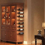 AQAREA Wall Mounted Wine Rack: Metal Wall Wine Bottle Holder - for Wine Cellar Home Kitchen Bar Decor - 8Pcs