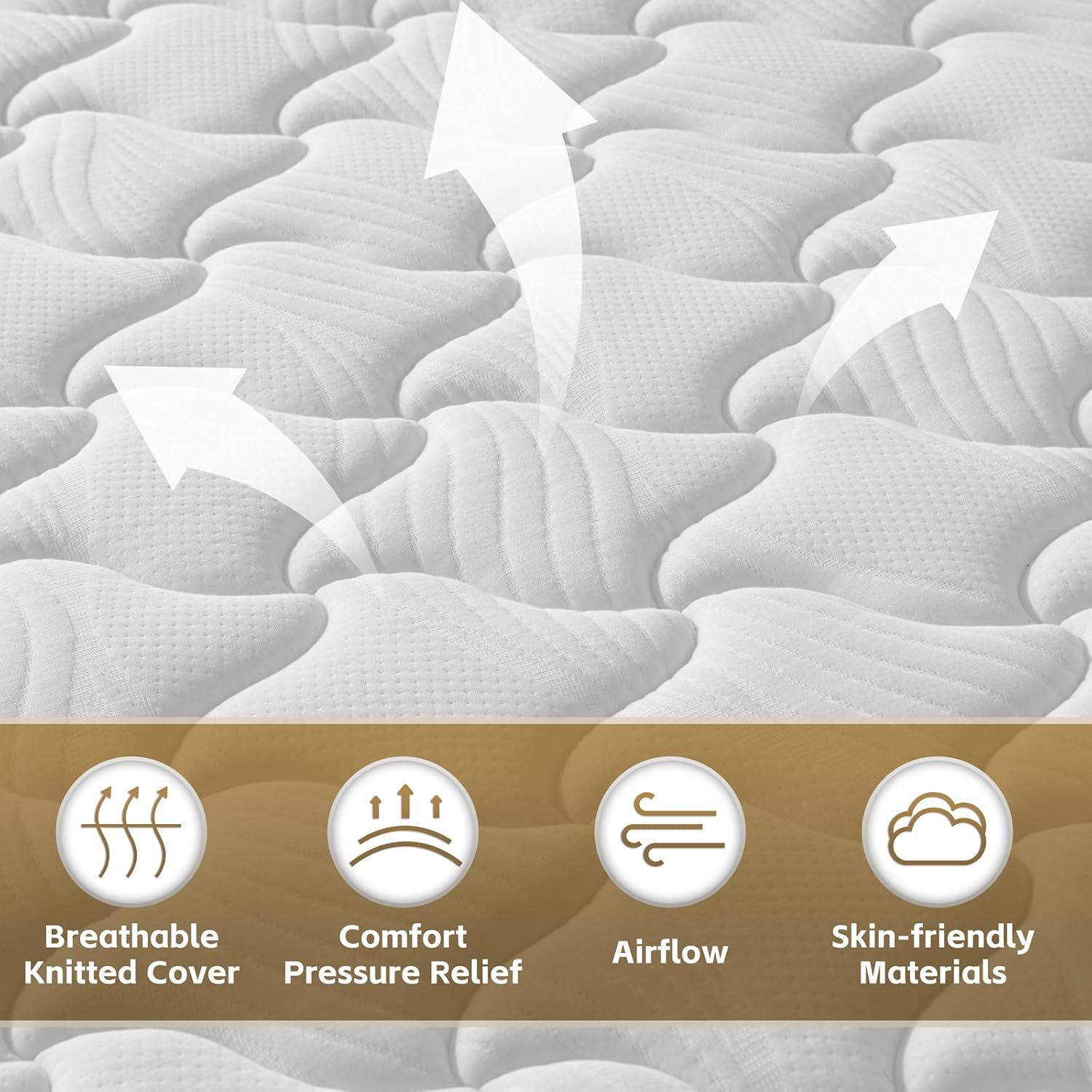Omblix Full Size Mattress, 12 Inch Full Mattress,Hybrid Mattresses in a Box with Memory Foam and Individual Pocketed Coil,CertiPUR-US,Medium Firm & Pressure Relief