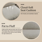 Modular Sectional Sofa Cloud Couch,Down Filled Comfy Cloud Modern Sofa,Light Beige Linen L Shape Oversized Couch Cushion Covers Removable Furniture for Living Room