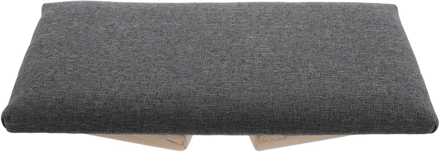 ULTECHNOVO Foldable Wooden Prayer Kneeler Chair with Cloth Seat, Stable and Portable Stool for Meditation and Outdoor Use, Lightweight Collapsible Bench for Travel and Yoga Sessions