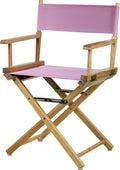 Casual Home 200-00/021-22 Director Chair 18" - Classic Height Natural Frame/Pink Canvas