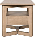 Liberty Furniture Proximity Place Living Room Rectangular End Table Transitional with Storage Drawer - Barley Buff Birch Wood