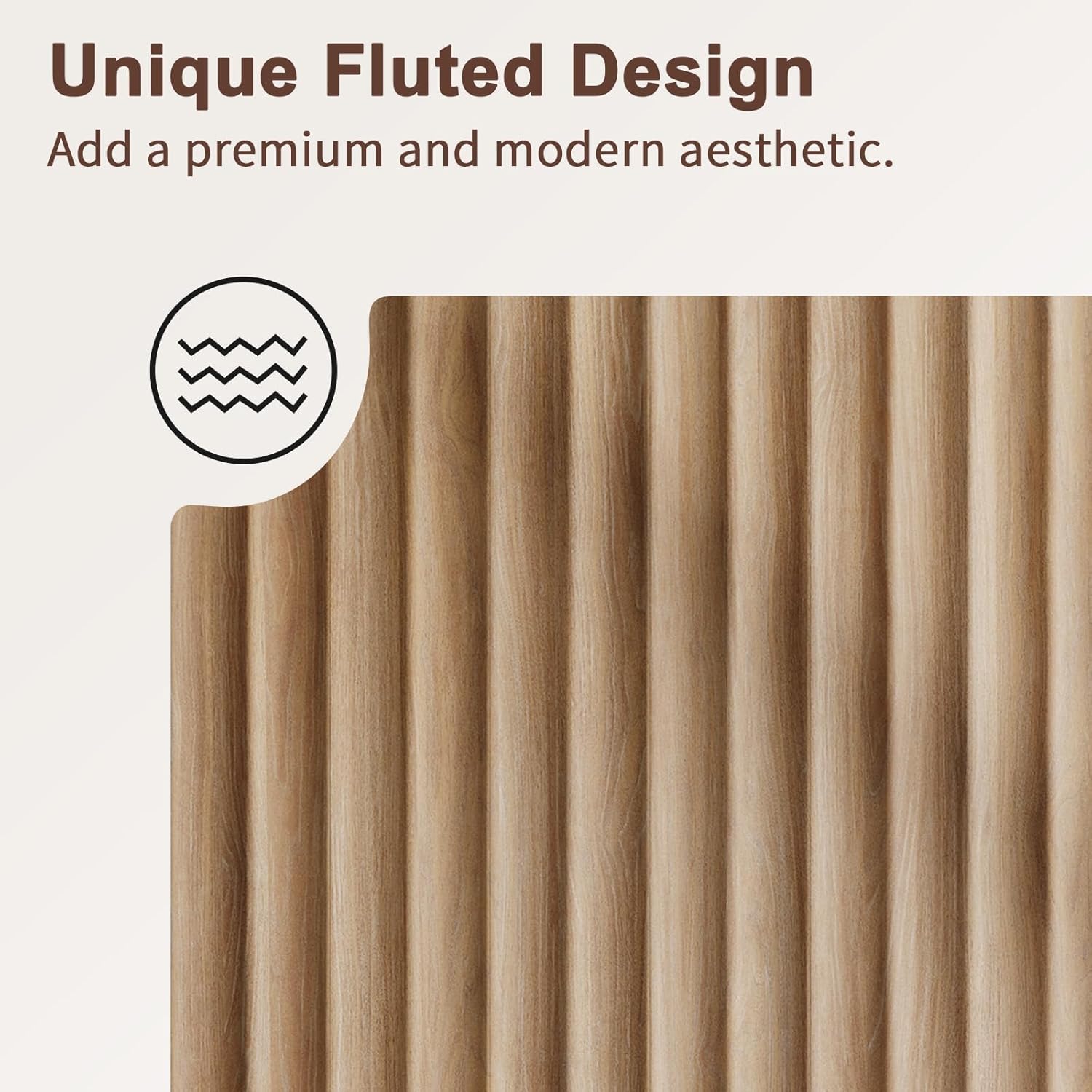 Memobarco Fluted Buffet Cabinet with Storage（55.59" W Accent Sideboard Cabinet Modern Credenza with Doors & Adjustable Shelves Modular Coffee Bar Media Console for Dining Room Entryway,Natural Oak