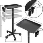 Saloniture Aluminum Salon Instrument Tray with Caddy, Heavy-Duty Rolling Base