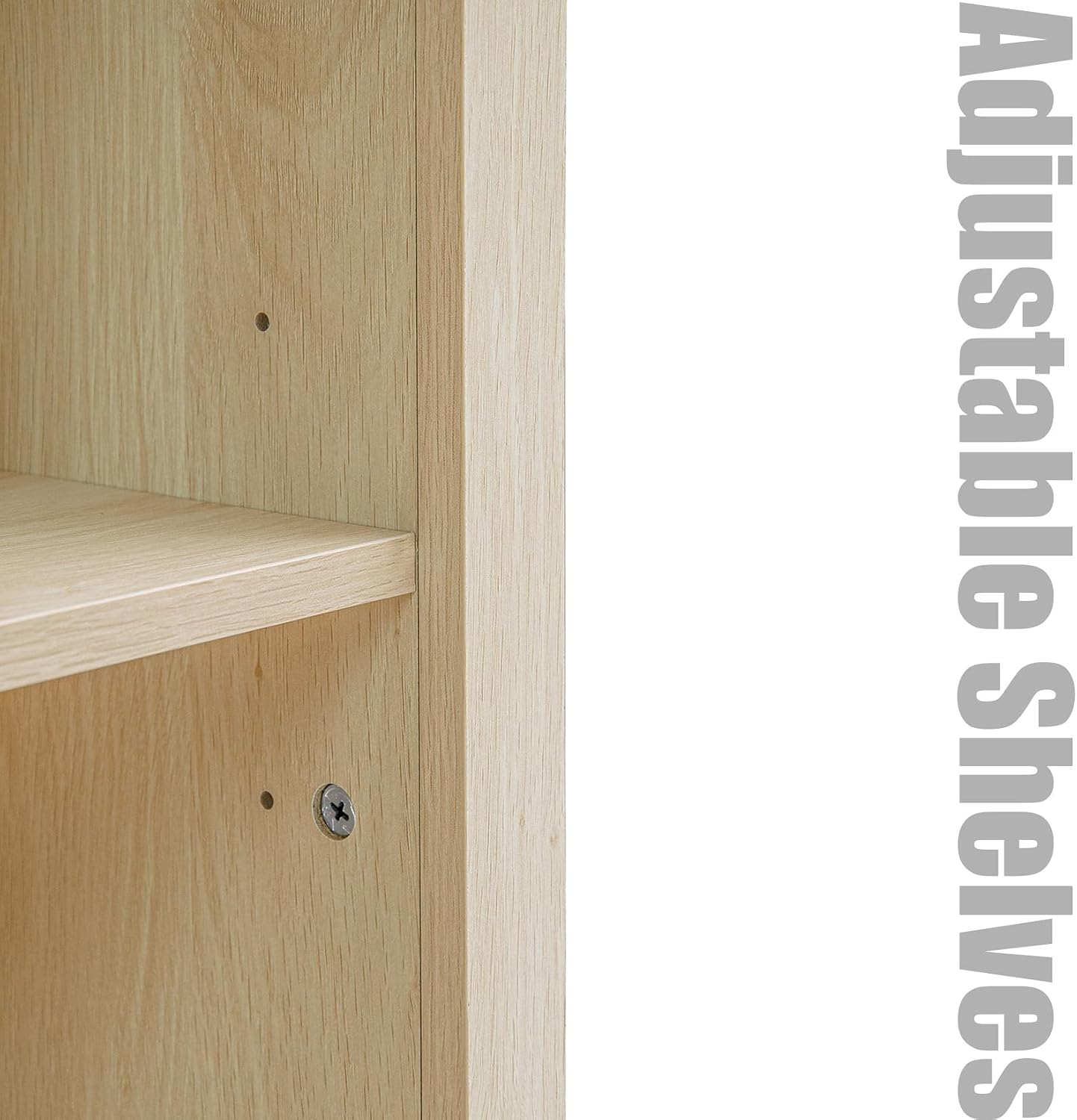 Arched Kitchen Pantry Storage Cabinet w/Adjustable Shelves, 2 Doors, 70.2" Tall Freestanding Cupboard for Kitchen/Dining Room/Living Room, Natural B