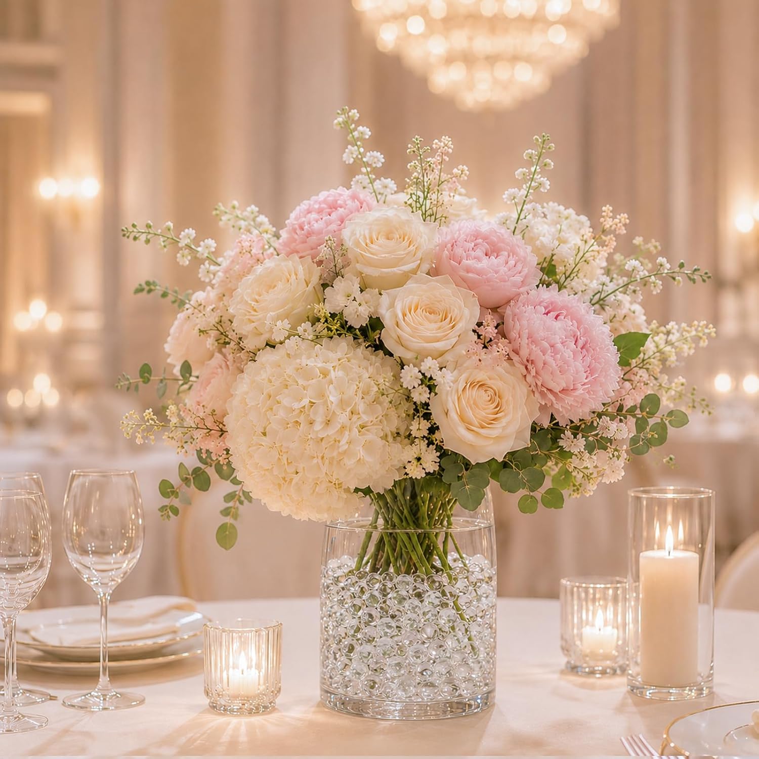 160,000 Pieces Clear Vase Filler Beads,Christmas Decoration, Wedding Centerpiece, Floating Candles, Floral Decoration