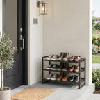 Garden 4 you Shoe Rack - Expandable Shoe Organizer for Closet, Metal Shoe Shelf Organizer, Stackable Adjustable Shoe Storage Shelf for Entryway, Garage, Door Entrance (3-Tier)