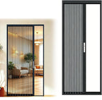 Accordion Door with Lock Space Saving, Sliding Folding Door with Metal Track System, Retractable Partition Door for Bedroom Kitchen Room Use(30x82in(76x208cm))