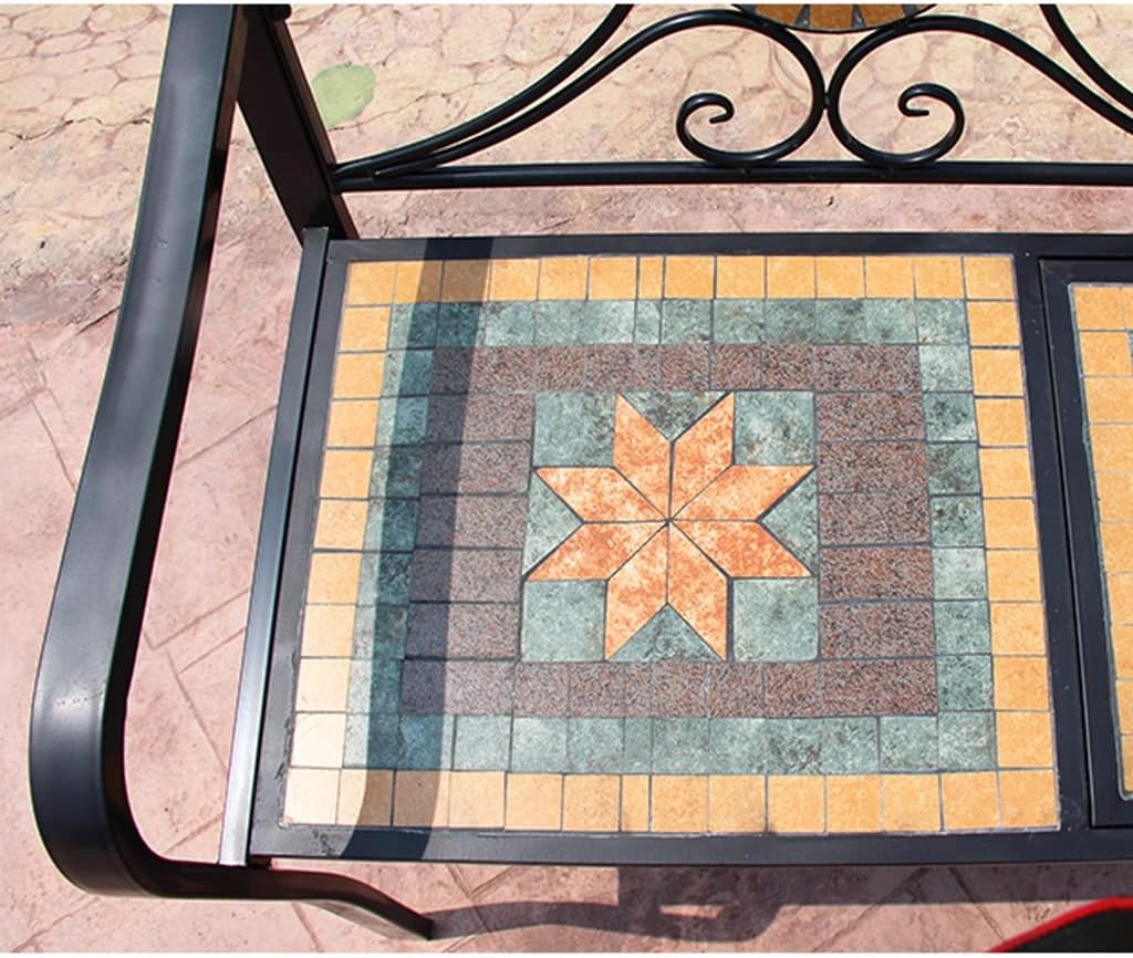 Patio Benches for Outdoors Outdoor Bench Nordic Wrought Iron Balcony Garden Table and Chairs Villa Terrace Leisure Double Garden Benches for Outdoors