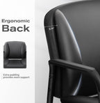 JUMMICO Office Guest Chair Reception Chair for Office Reception Lobby PU Leather Waiting Room Chair with Armrests Executive Office Chair Upholstered Set of 2