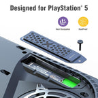Metal Cooling Dust Cover for PS5 M.2 SSD Expansion Slot Radiator with New Vent (Gray)
