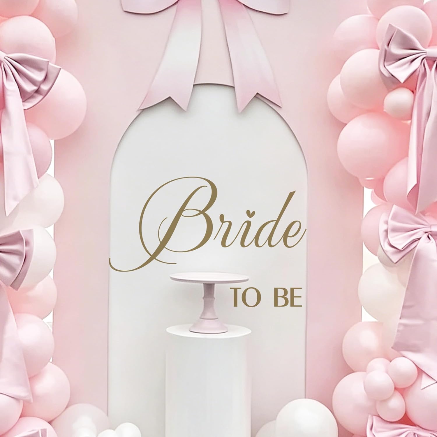 Bride to Be Decal, Bridal Shower Balloon Arch Backdrop Decor for Wedding, Engagement Party Decoration (Bride to Be Sign)