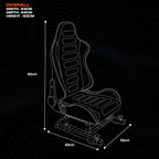 X Rocker Chicane Racing Sim Cockpit Chair, Racing Rear Seat Frame, Adjustable Sliders & Height, Black