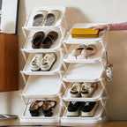 Portable Shoe Shelf Multifunctional Foldable Shoe Rack Space Saving Multi Layer Storage for Entryway Easy Assembly