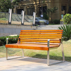 Patio Benches for Outdoors Outdoor Park Bench Double Garden Seat Chair Wrought Iron Plaza with Backrest Company Leisure Garden Benches for Outdoors