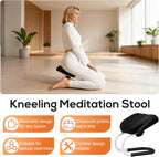Meditation Bench with Adjustable Height, Foldable Metal Kneeling Chair, Portable Seiza Stool with Non-Slip Cushion, Ideal for Yoga, Prayer, and Extended Sitting Comfort