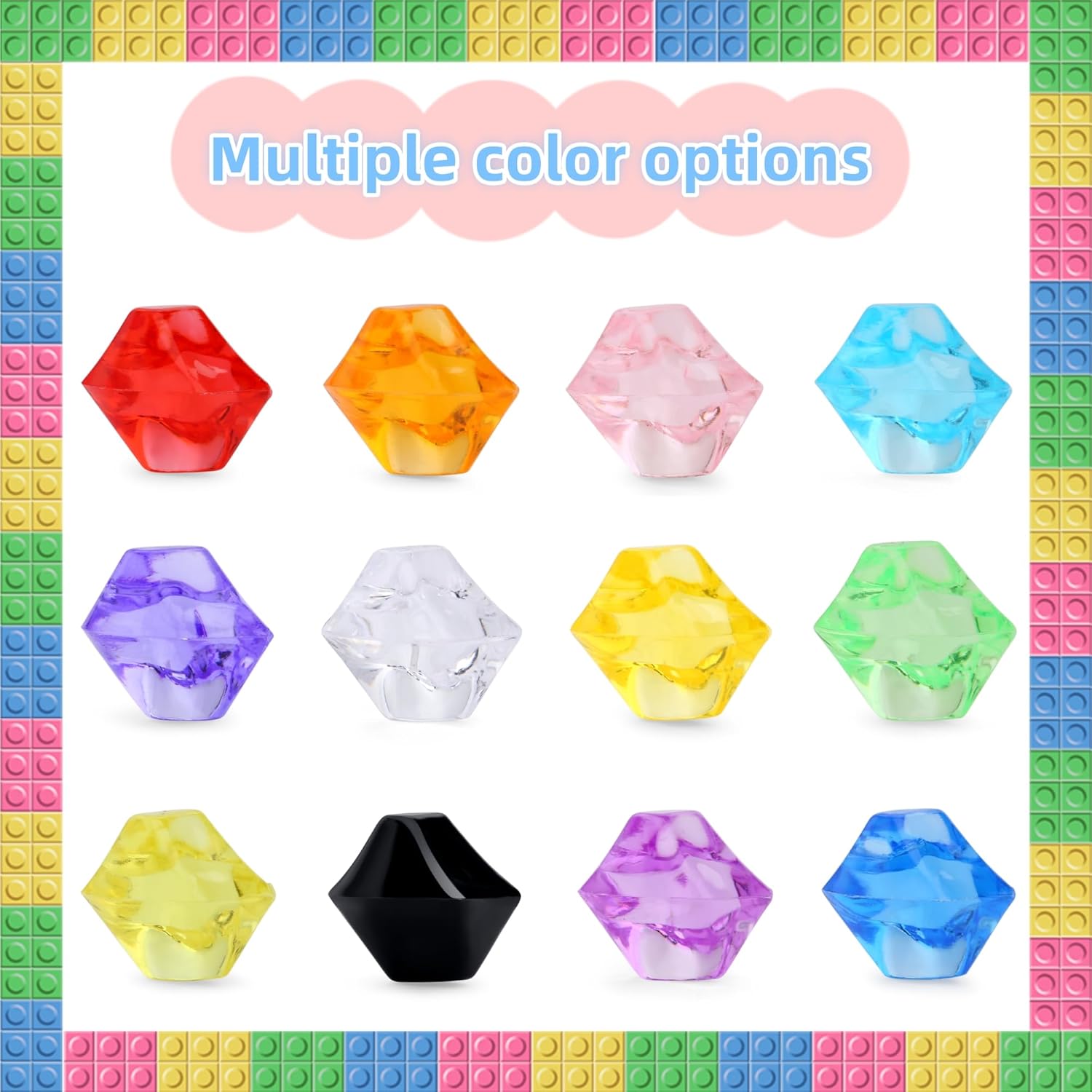 YATOJUZI 500pcs Fake Ice Cubes Clear Vase Fillers Fish Tank Aquarium Decorations DIY Craft Accessories Acrylic Crushed Rocks Plastic Diamonds Gems for Dinning Table Centerpiece Wedding Birthday Party