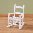 Fox Valley Traders Child’s White Rocking Chair – Solid Hardwood Construction with Slatted Back & Seat – Classic 22.5" Nursery Chair for Toddlers